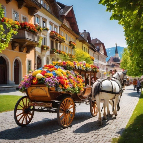 Fête des fleurs à Kirchberg en Autriche